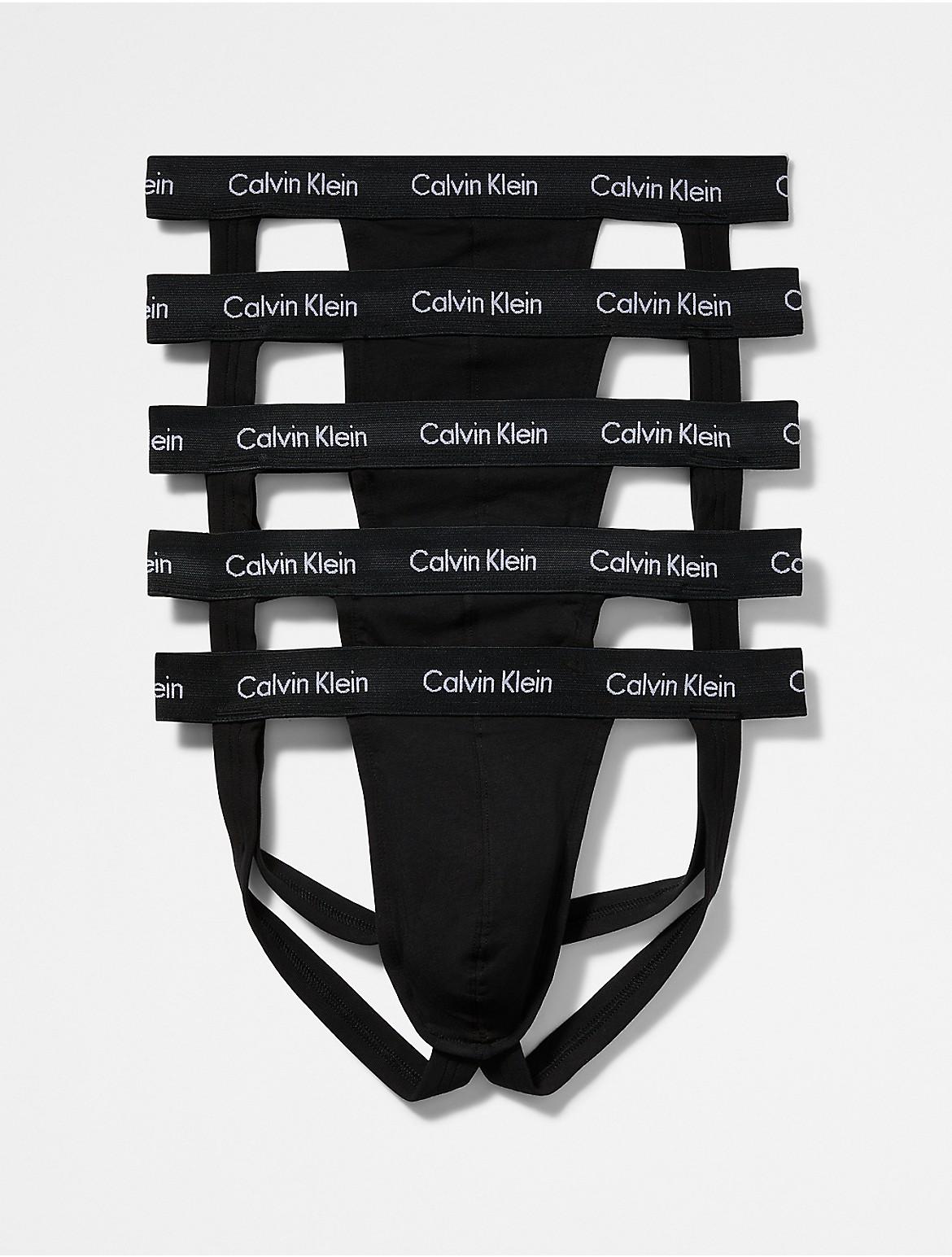 Calvin Klein Mens Cotton Stretch 5-Pack Jock Strap - White Product Image