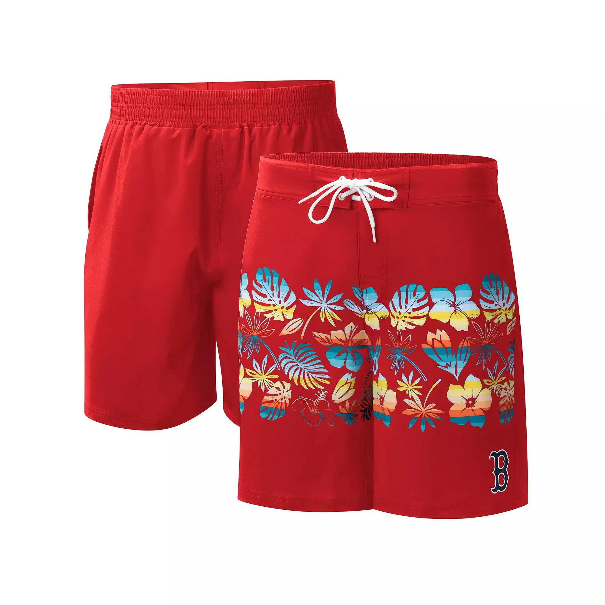 Men's G-III Sports by Carl Banks Red Boston Red Sox Breeze Volley Swim Shorts,  Product Image
