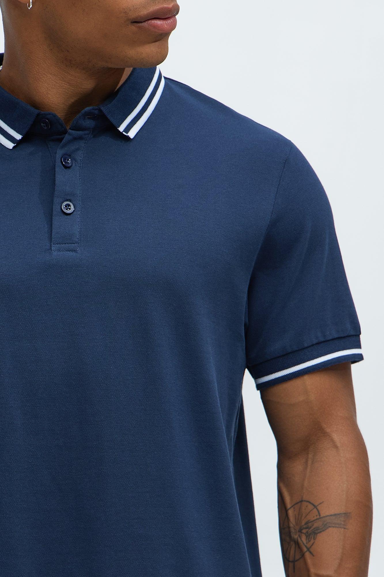 Wilson Short Sleeve Polo - Navy Product Image