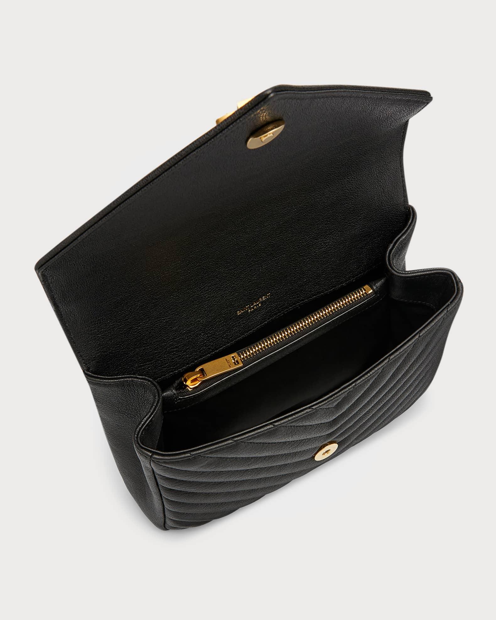 College Medium Flap YSL Shoulder Bag in Quilted Leather Product Image