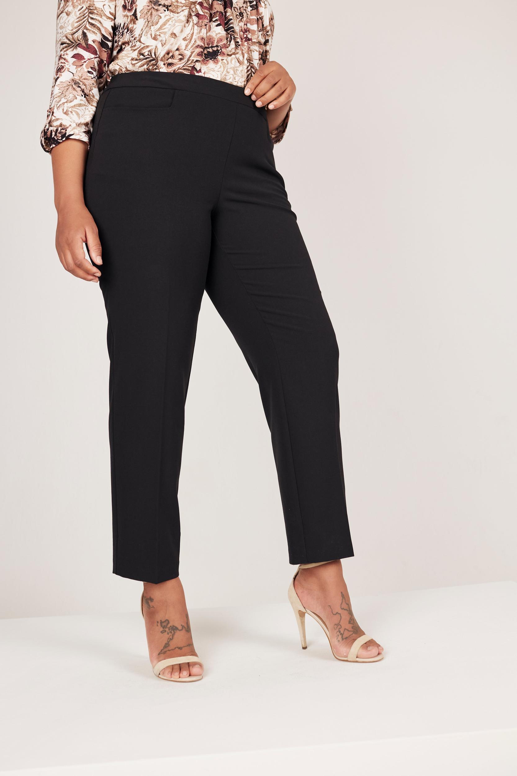 Roz & Ali™ Pull On Tummy Control Pants With L Pockets, Tall Length Plus Product Image