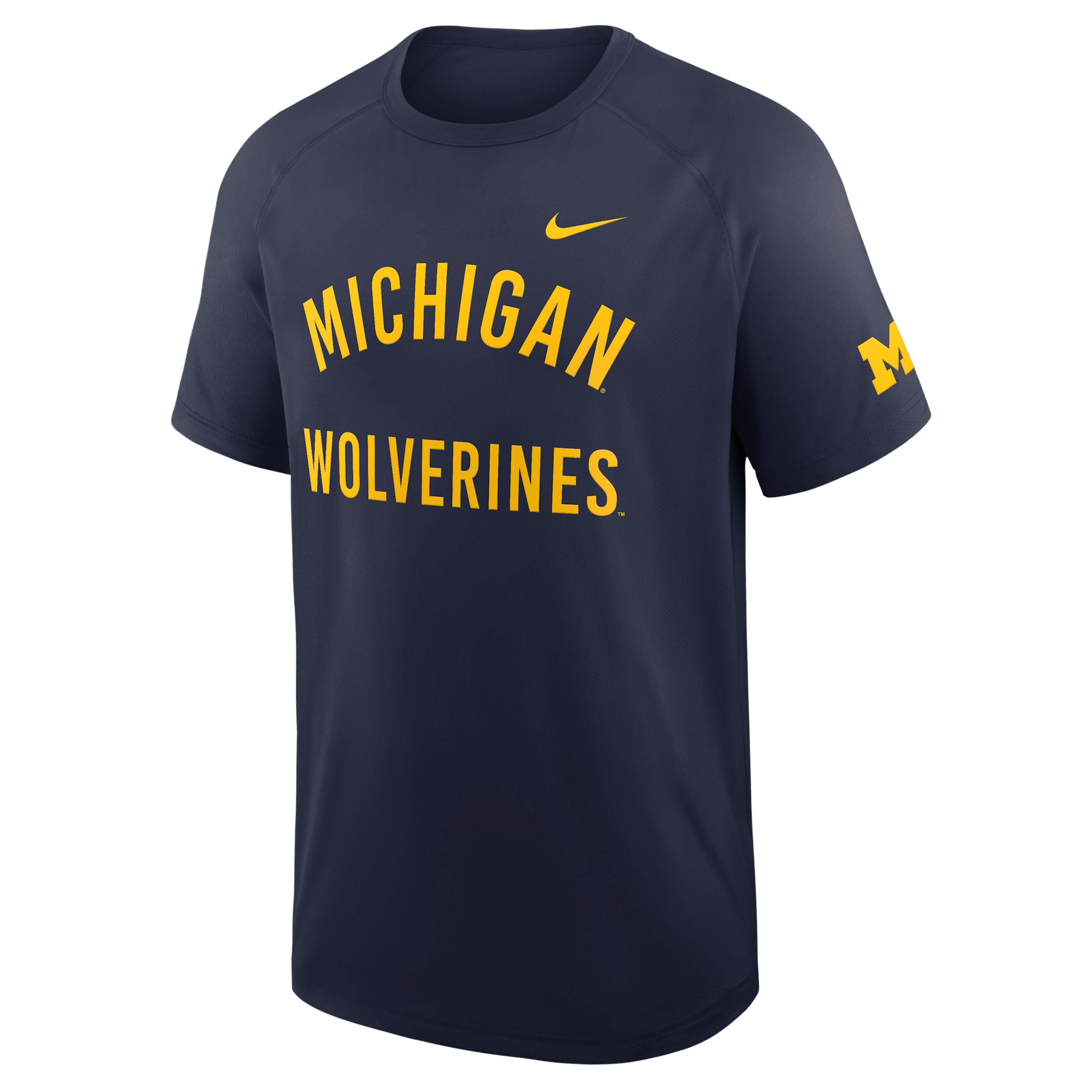 Michigan Premium Performance Nike Mens Dri-FIT College T-Shirt | 03EN41SMWN-TGS Product Image