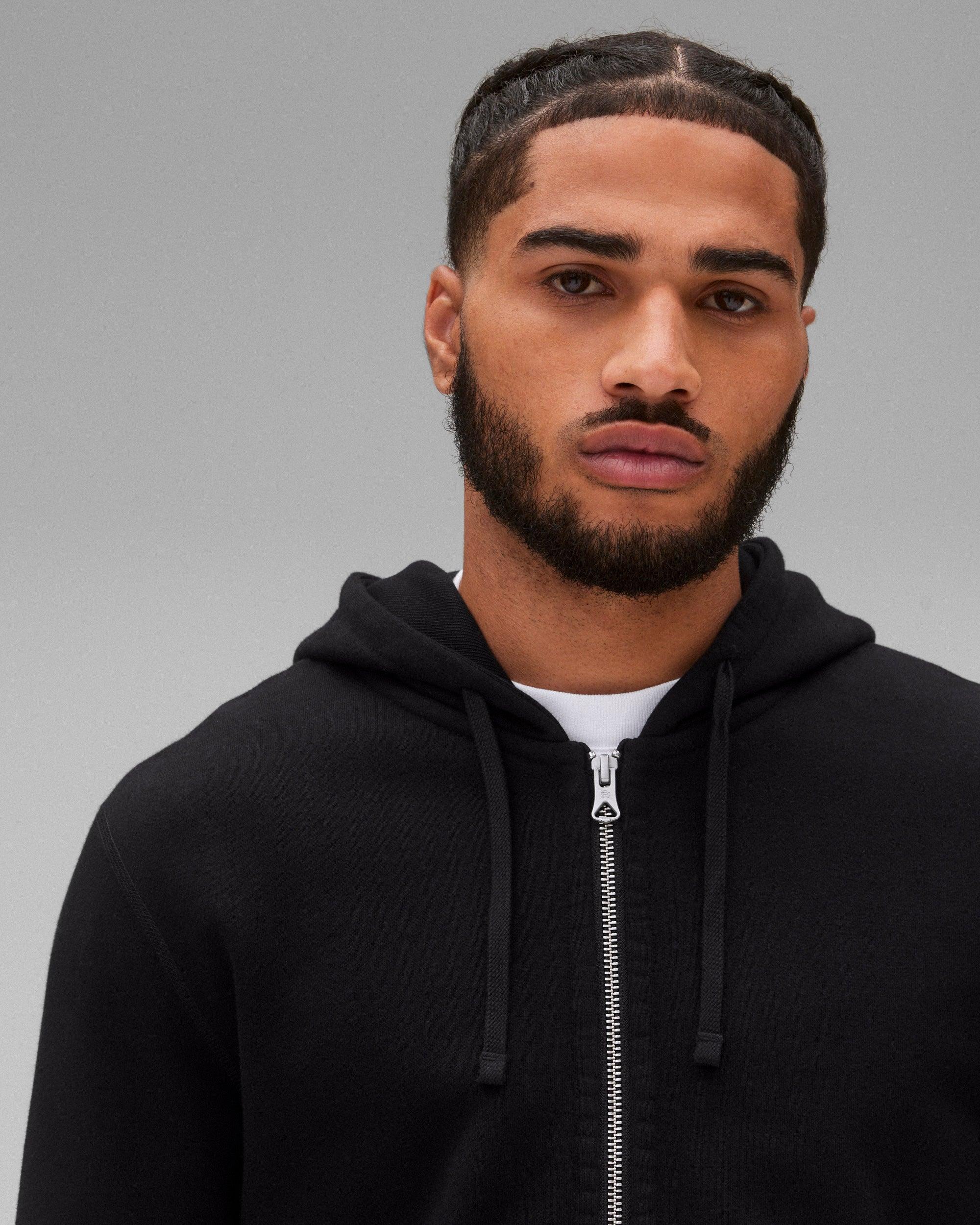 Midweight Terry Slim Zip Hoodie Male Product Image