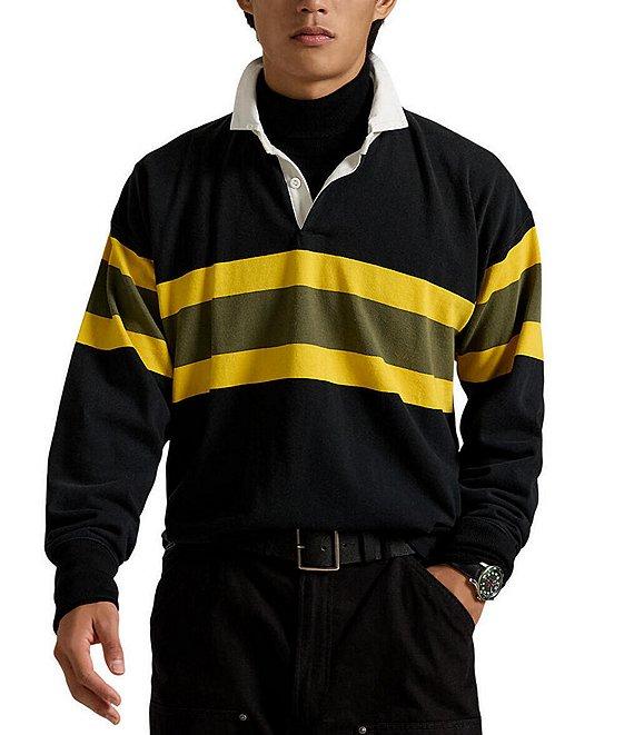 Polo Ralph Lauren Classic Fit Jersey Rugby Long Sleeve Polo Shirt Product Image