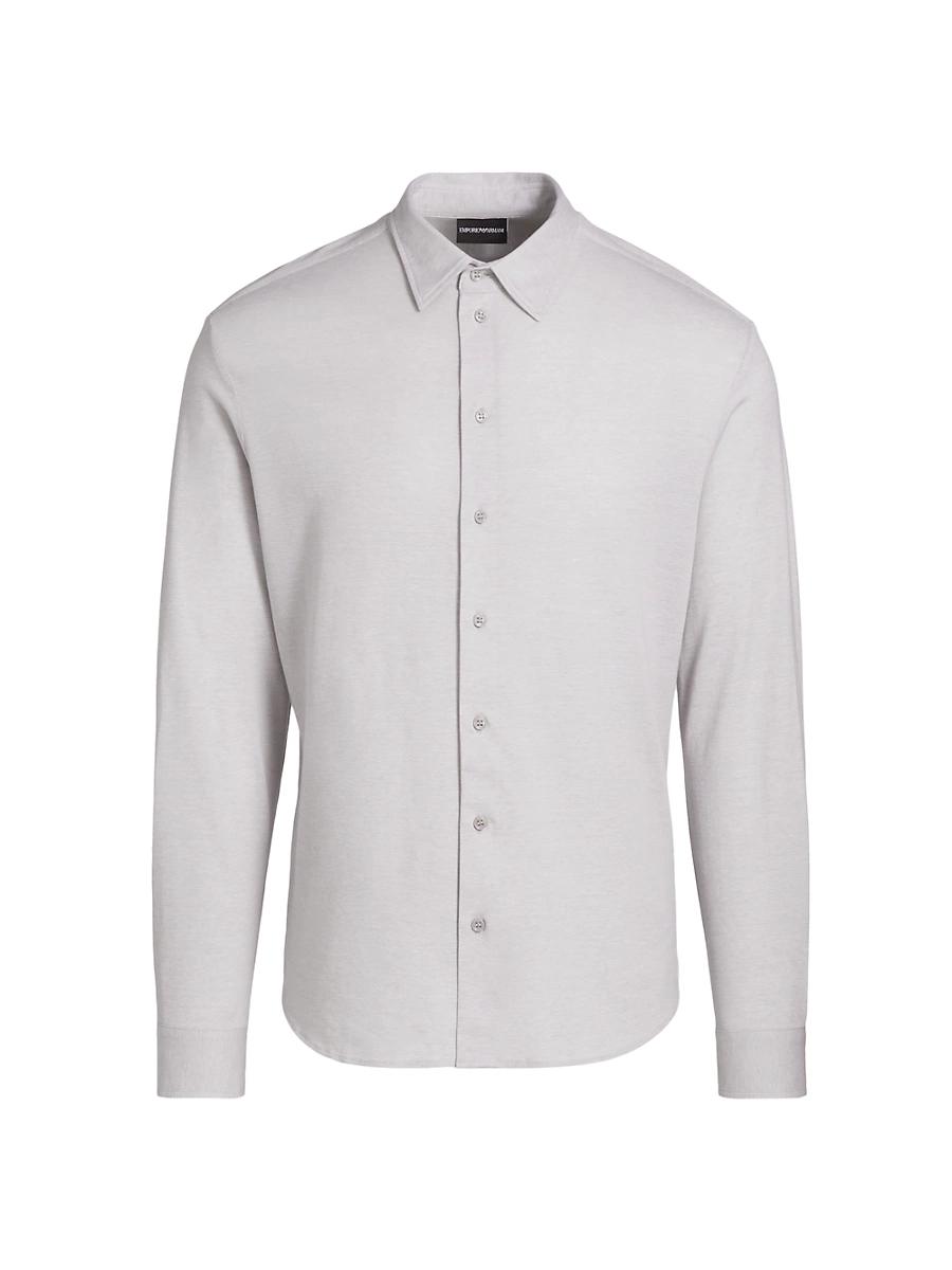 Men's Pique Jersey Micro-Dot Sport Shirt Product Image
