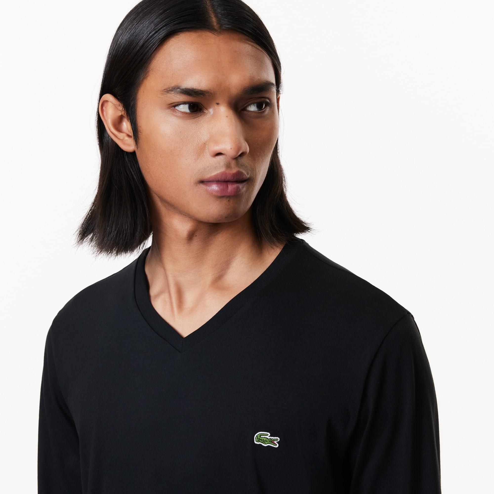 Men's Lightweight Pima Cotton V-Neck T-Shirt Product Image