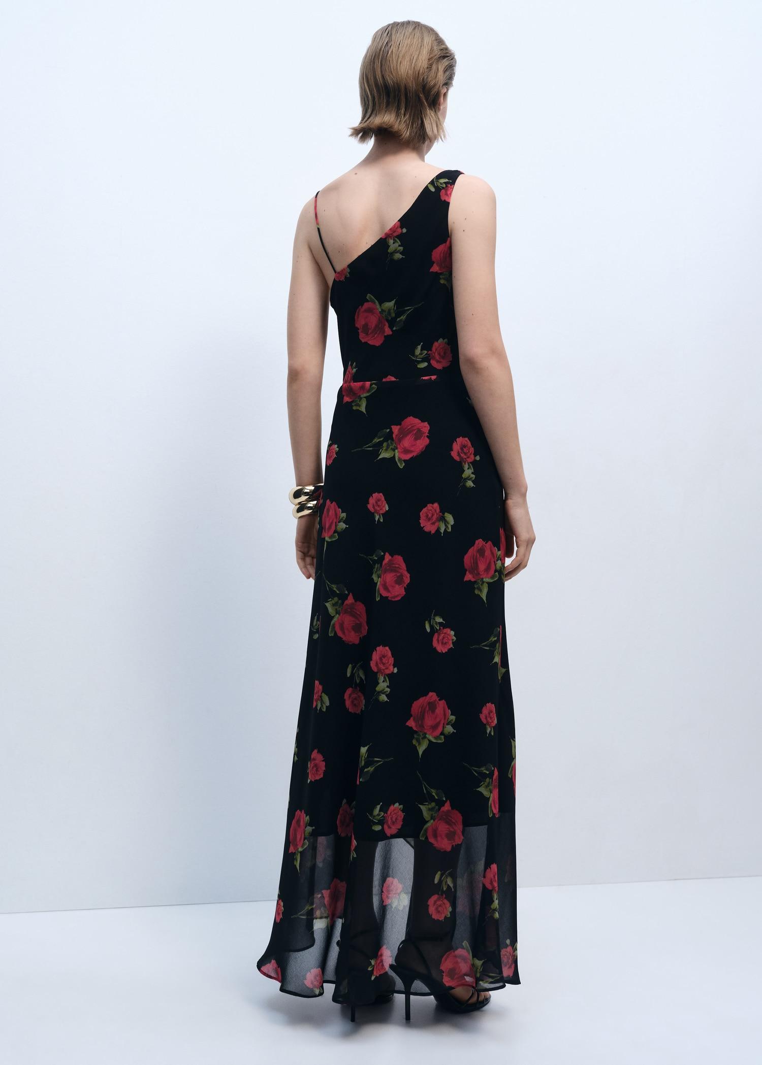 Long floral-print dress - Women | MANGO USA Product Image