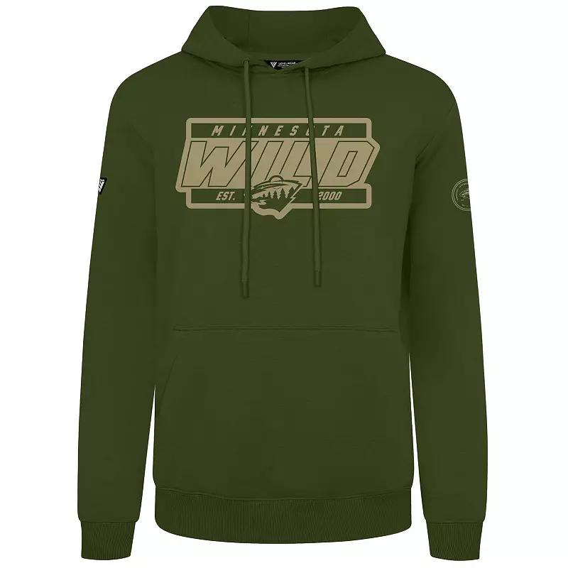 Men's Levelwear Olive Columbus Blue Jackets Podium Pullover Hoodie,  Product Image