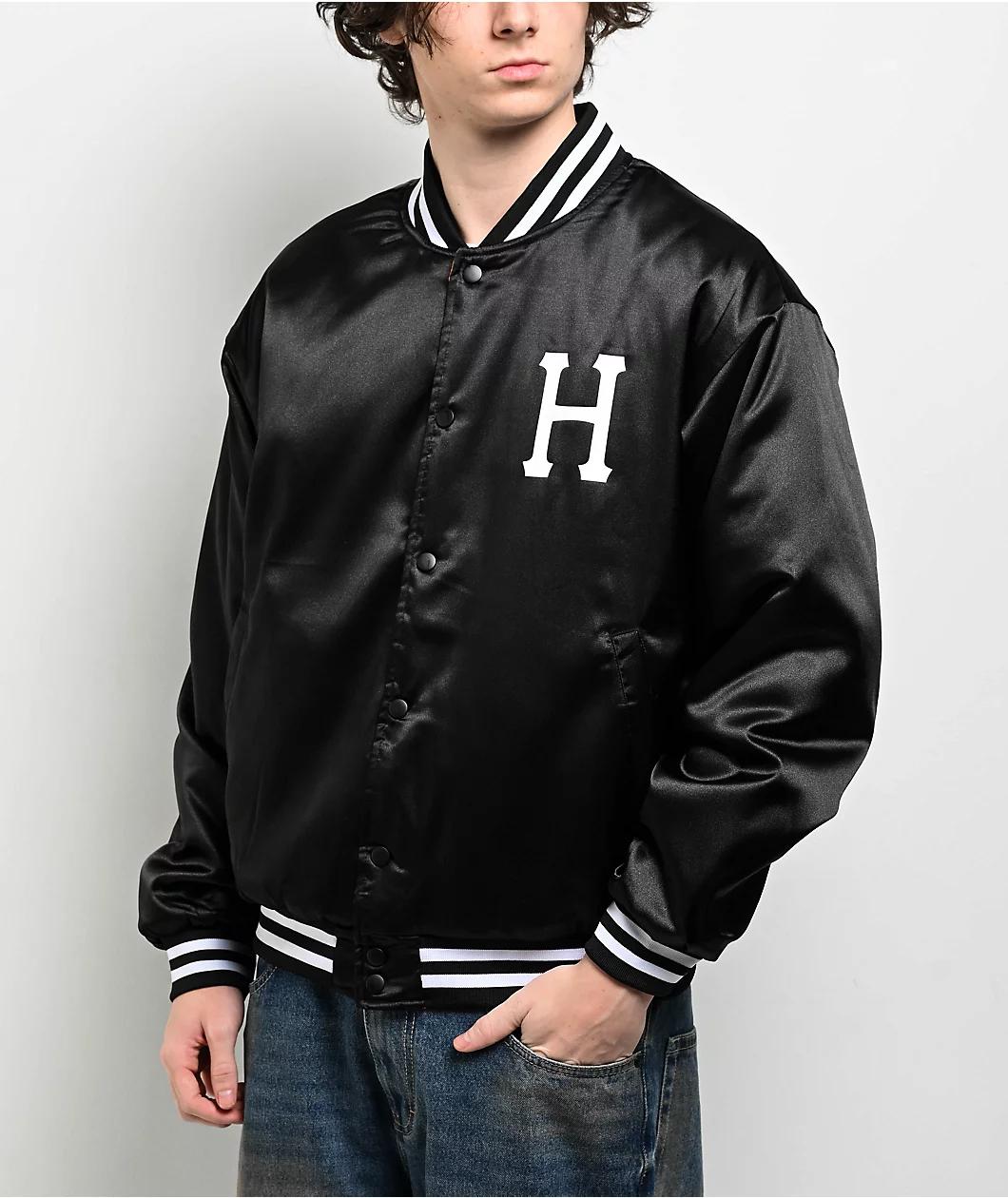 HUF Back 2 Back Black & Orange Reversible Bomber Jacket Product Image