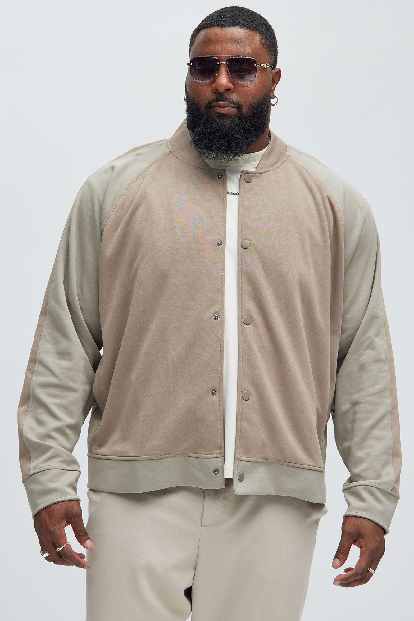 Ryan Interlock Bomber Jacket - Taupe Product Image