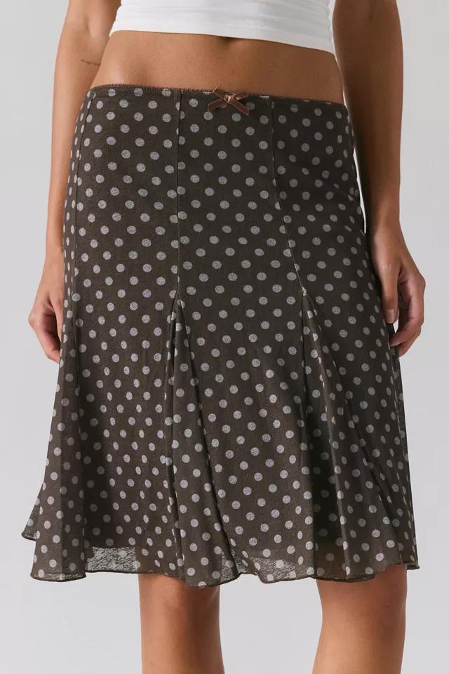 Kimchi Blue Joni Polka Dot Knee-Length Skirt Product Image
