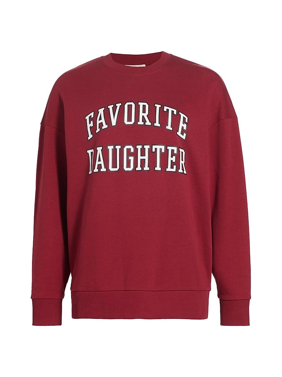 Womens Collegiate Oversized Logo Cotton-Blend Sweatshirt Product Image