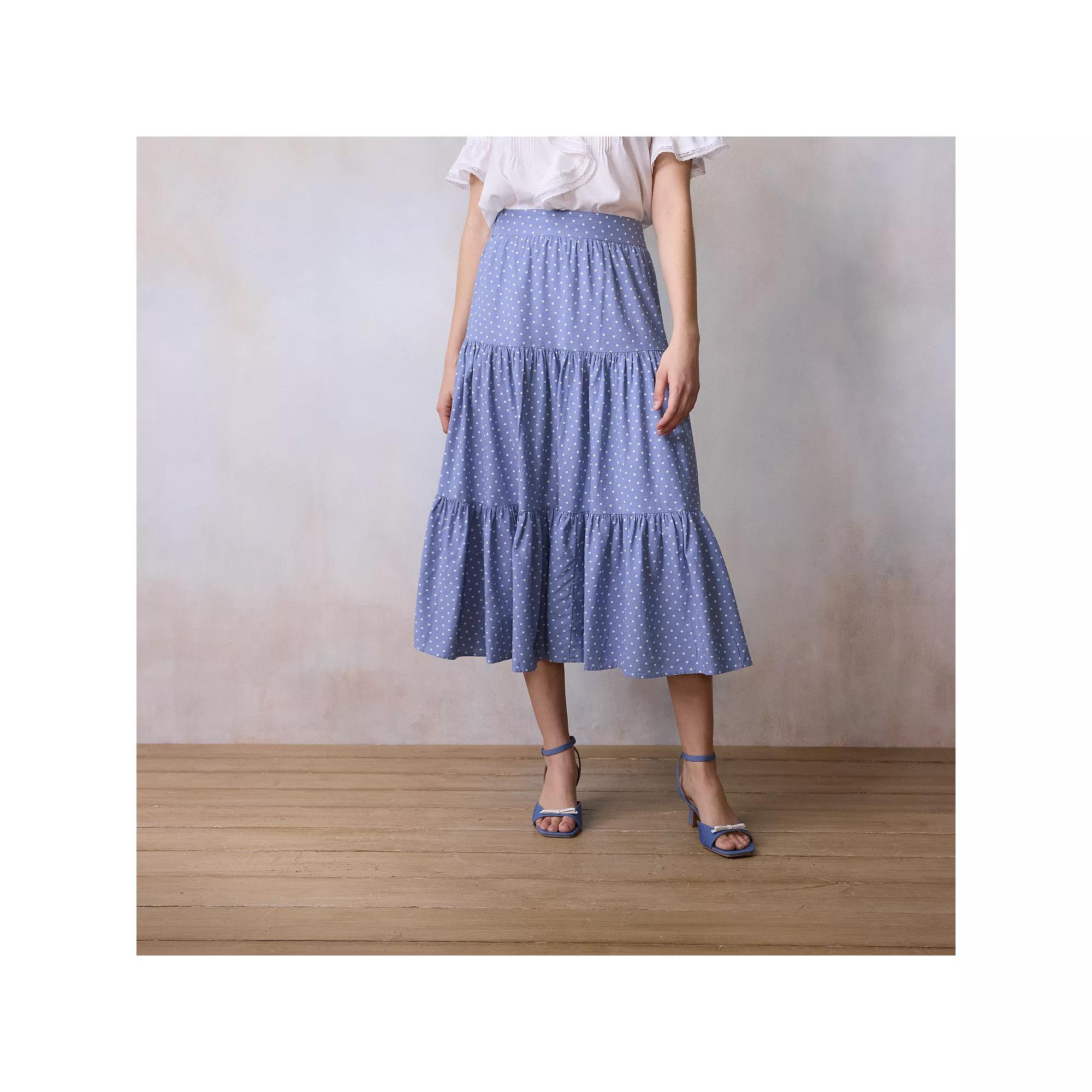 Women's LC Lauren Conrad Three Tier Midi Skirt,  Product Image