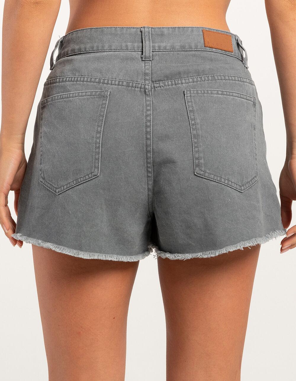 RUSTY Jade High Rise Womens Denim Shorts - GRAY Product Image