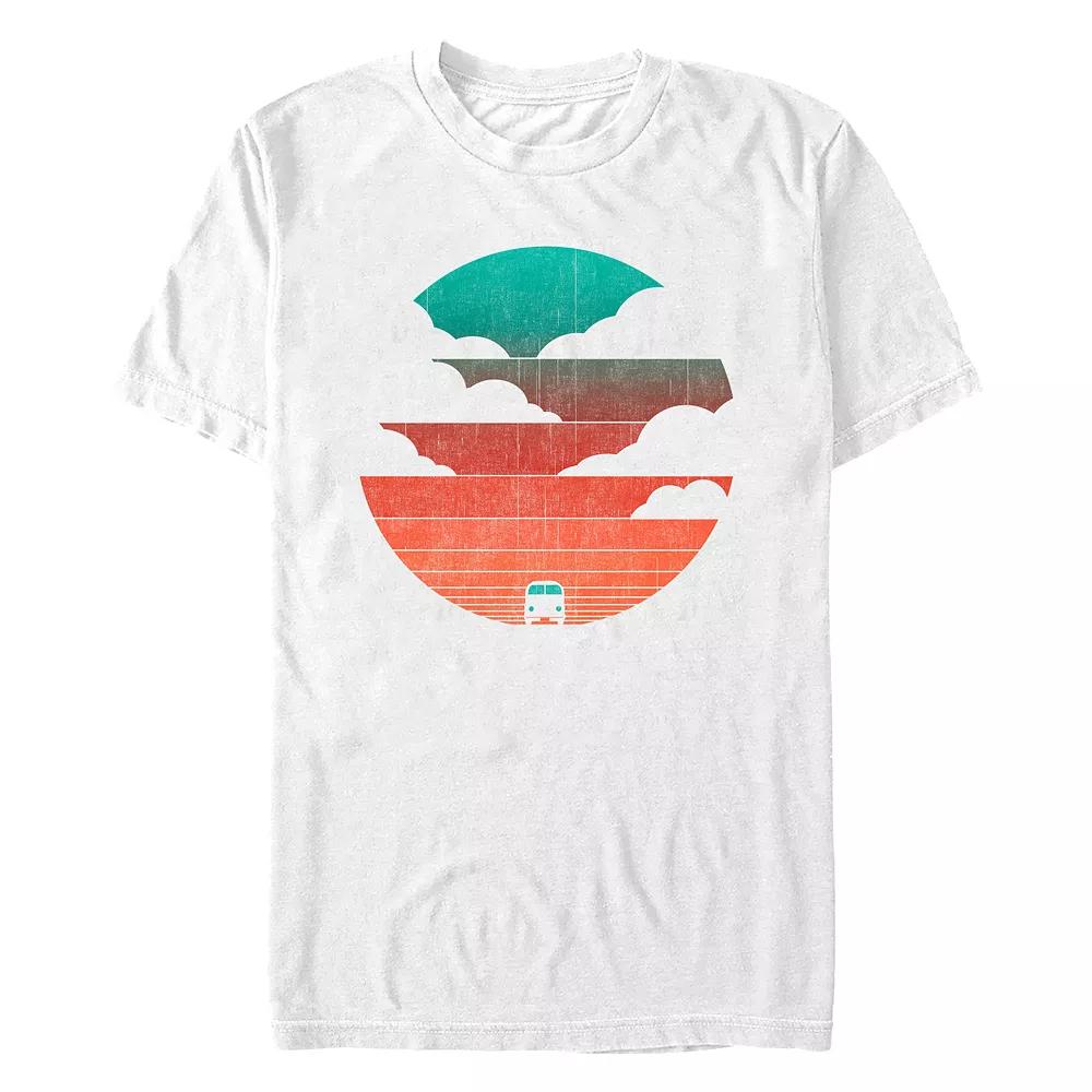 Big & Tall Driving Into The Sunset Graphic Tee, Men's, Size: 3XL Tall, White Product Image