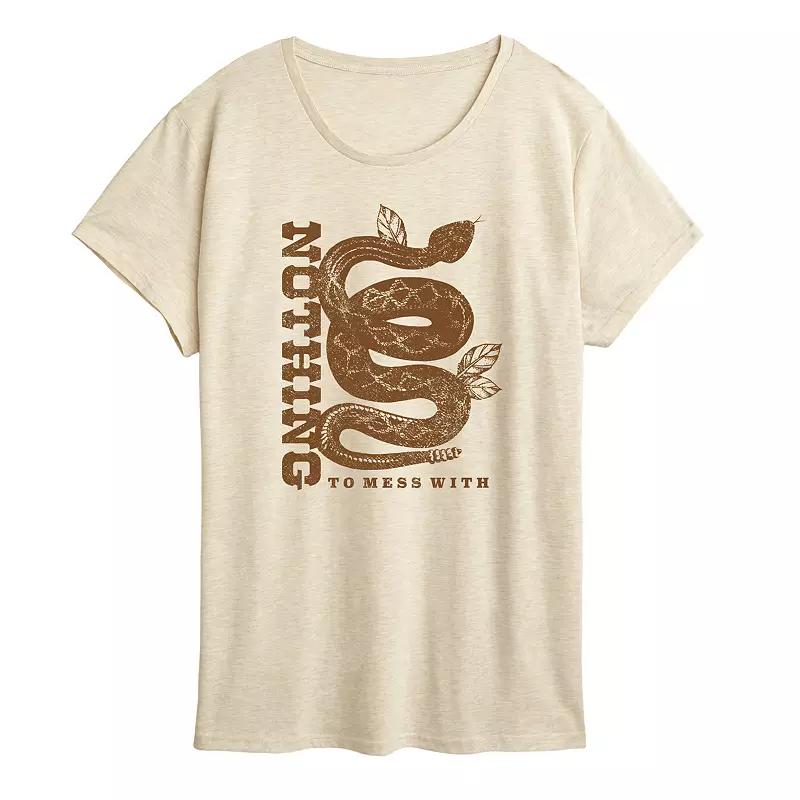 Women's Snake Nothing To Mess With Graphic Tee,  Product Image
