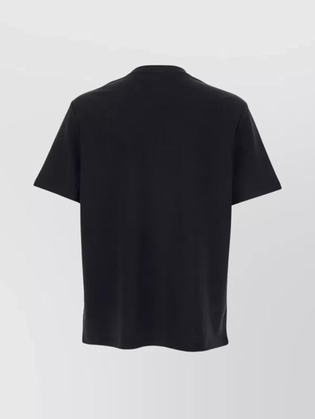 BALMAIN Logo-embroidered Crew-neck T-shirt In Black Product Image