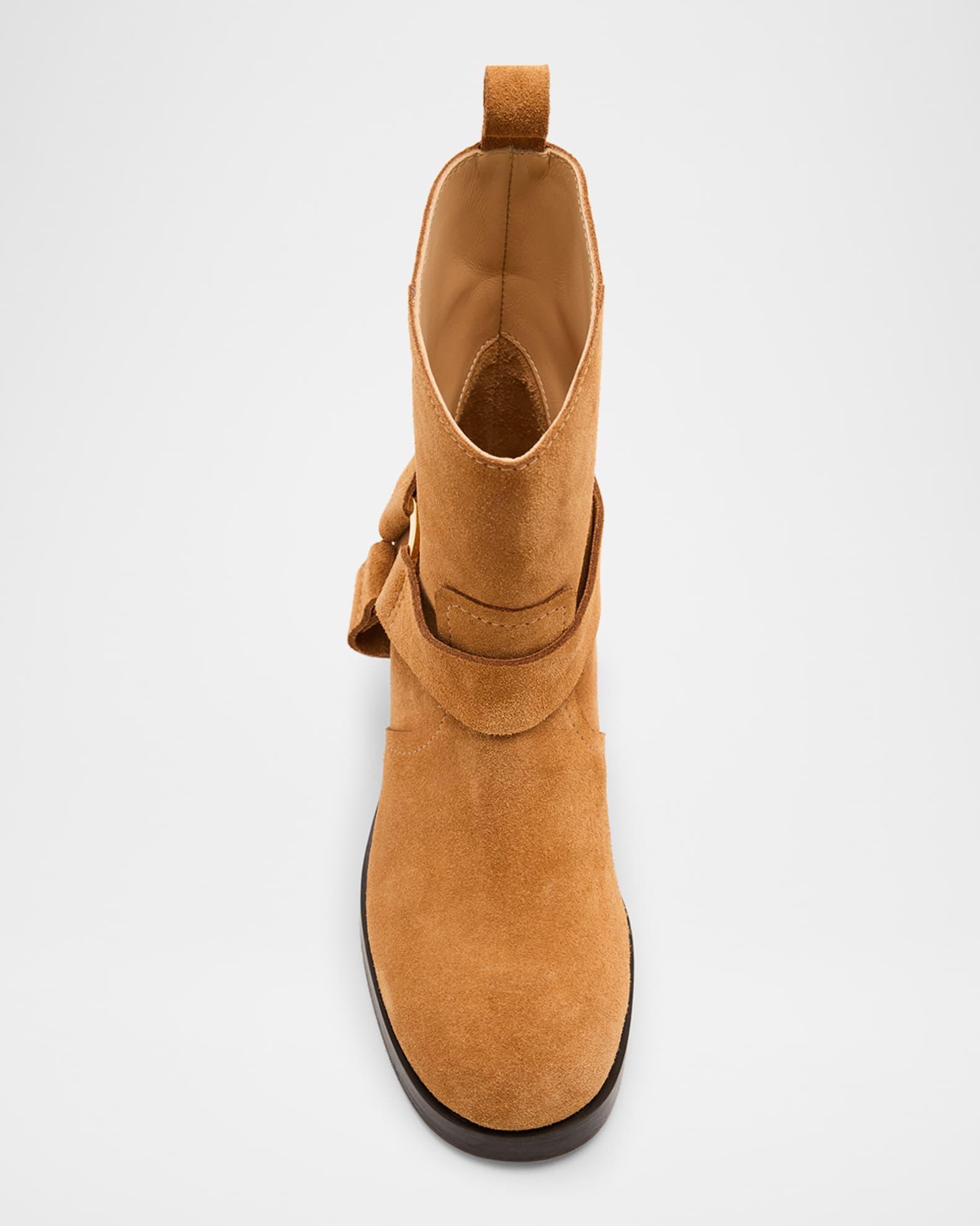 Hailey Suede Harness Moto Booties Product Image