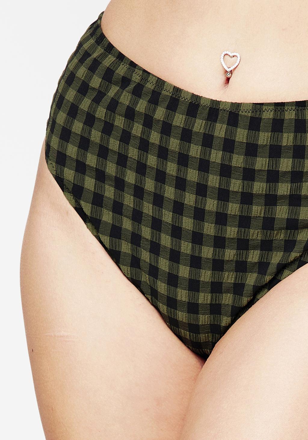 Terra Gingham High Waist Swim Bottoms Product Image