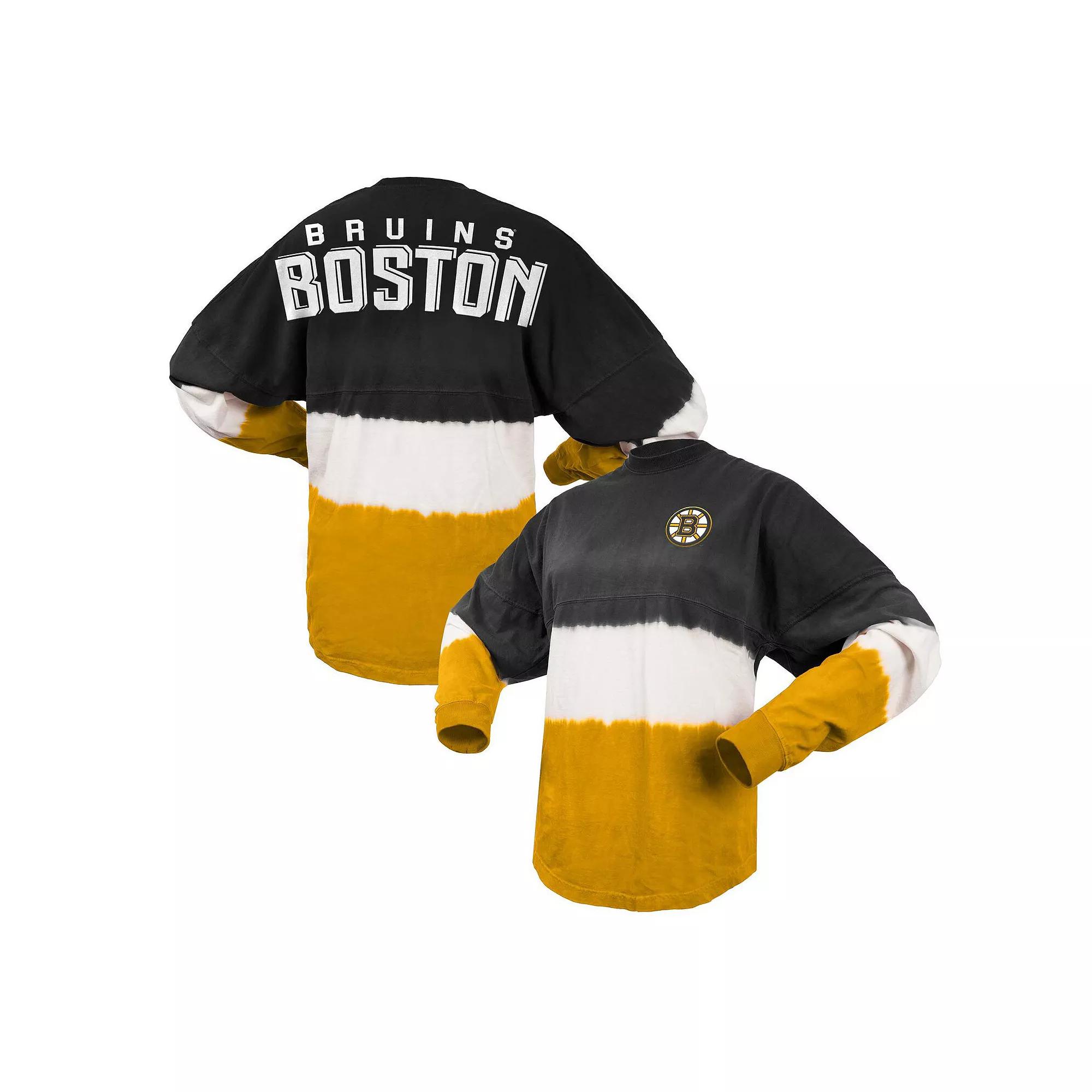 Women's Fanatics Branded Black/Gold Boston Bruins Ombre Long Sleeve T-Shirt, Size: XL Product Image