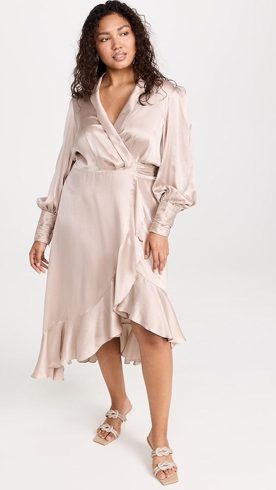 Zimmermann Silk Wrap Midi Dress | Shopbop Product Image