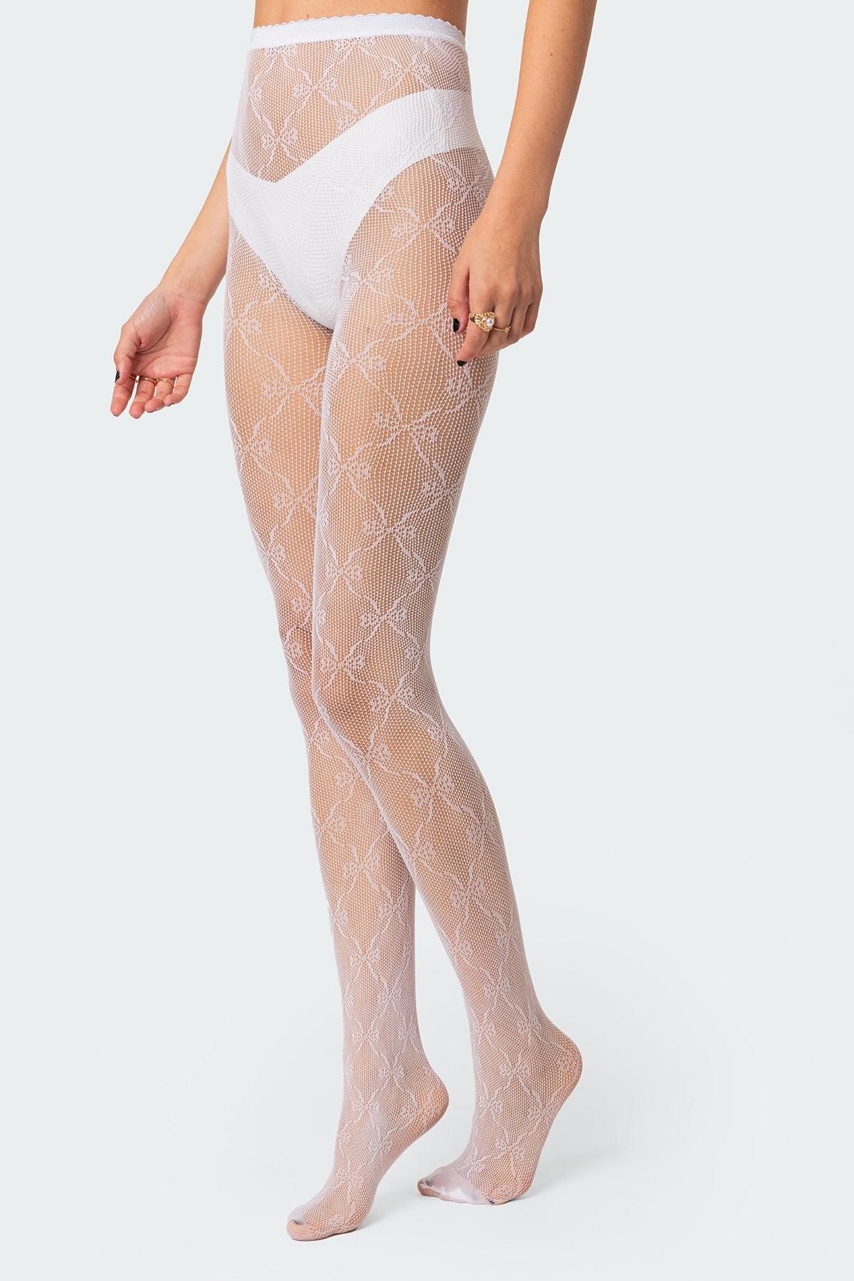 Embroidered Lacey Tights Product Image