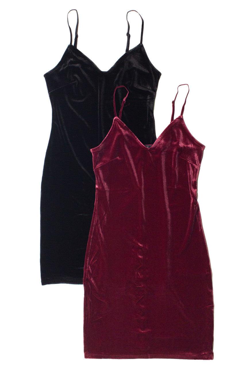 Velvet Cami Mini Dress Product Image