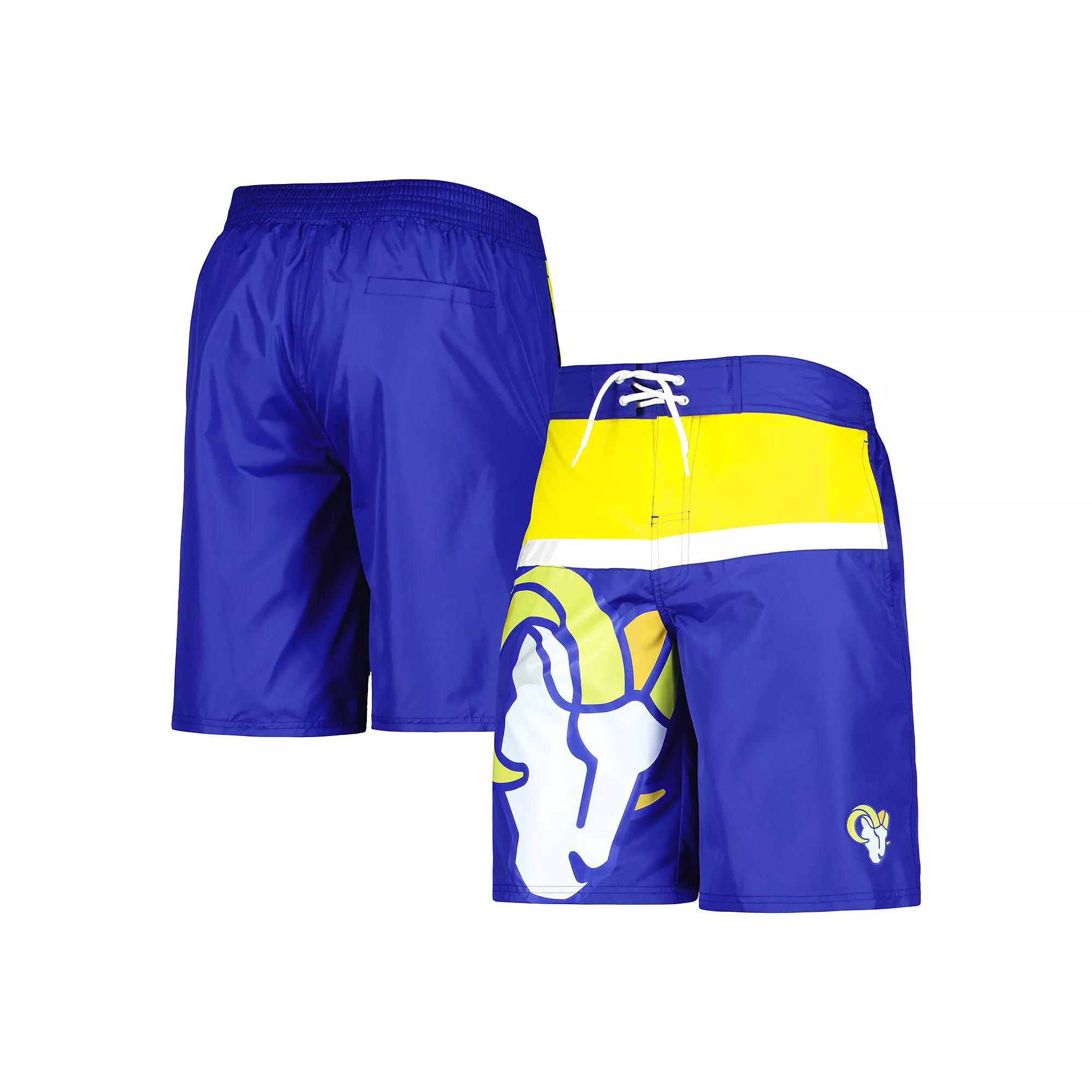 Men's G-III Sports by Carl Banks Royal Los Angeles Rams Sea Wind Swim Trunks,  Product Image