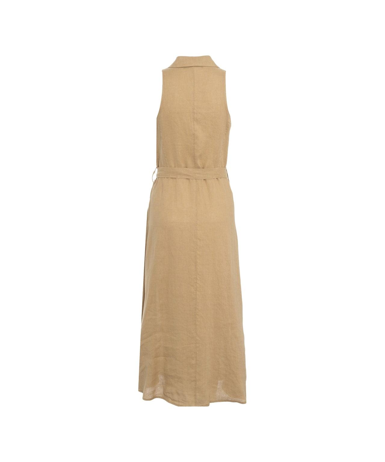 Linen dress with waist belt Product Image