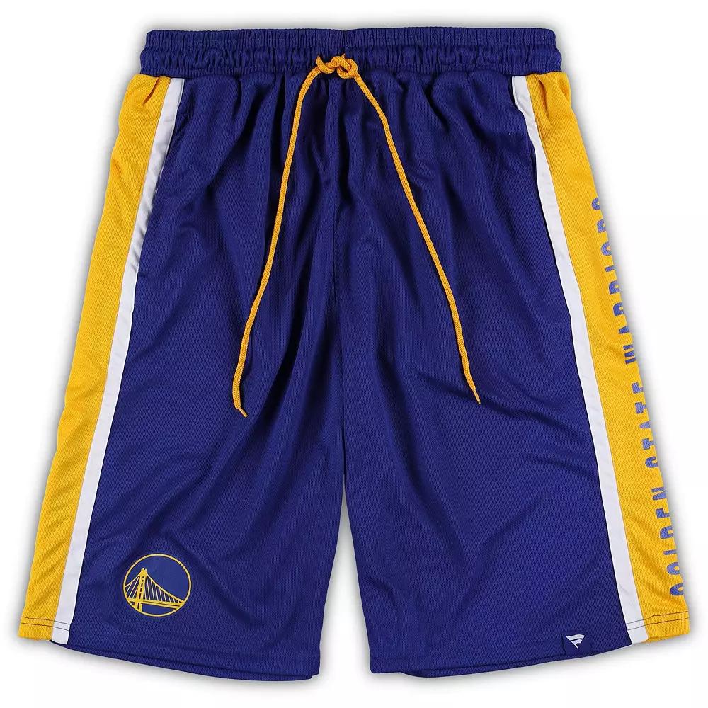 Men's Fanatics Branded Royal Golden State Warriors Big & Tall Referee Iconic Mesh Shorts,  Product Image
