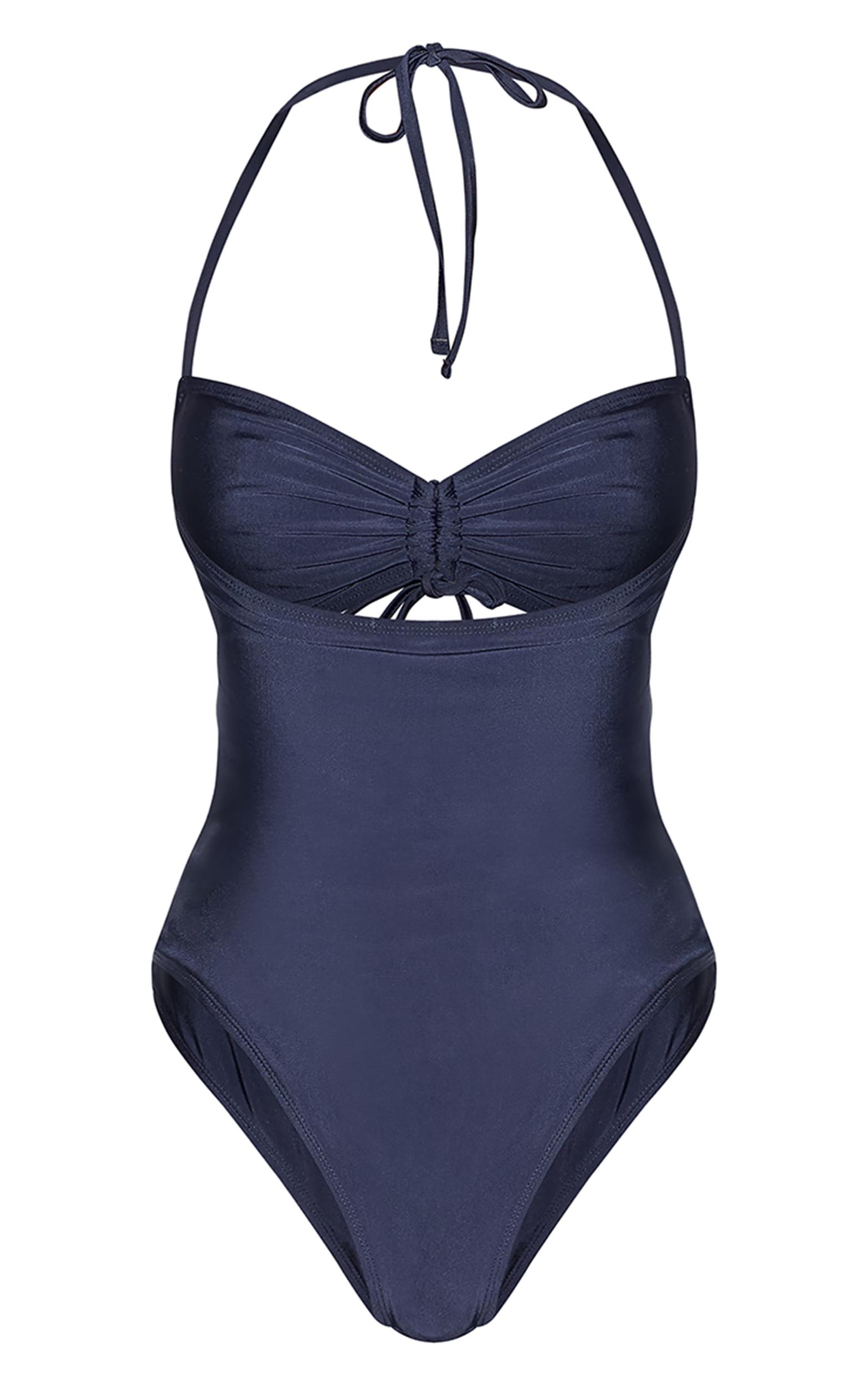 Navy Blue Cut Out Swimsuit Product Image