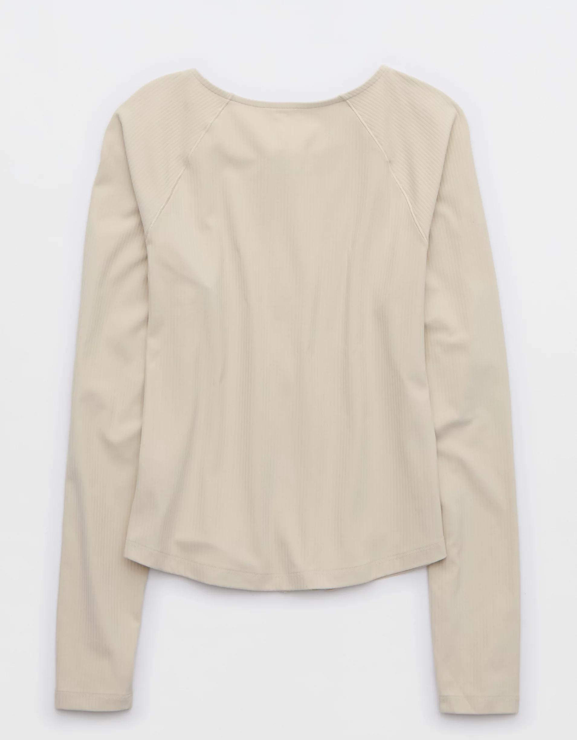 OFFLINE By Aerie Real Me XTRA Ribbed Full Zip Jacket Product Image