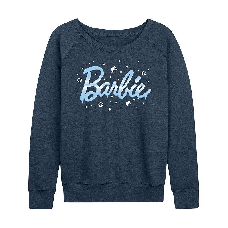 Women's Barbie® Icy Logo French Terry Long Sleeve Tee, Girl's,  Product Image