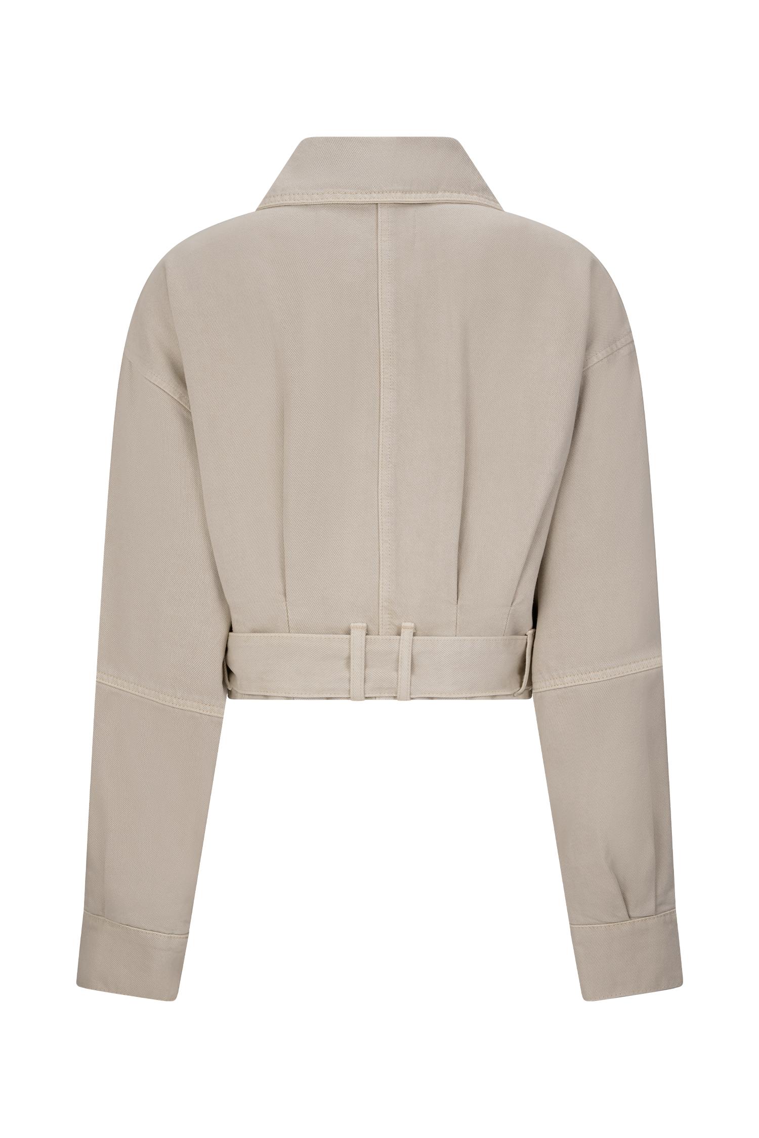 Fallon Cropped Denim Jacket - Stone Wash Product Image