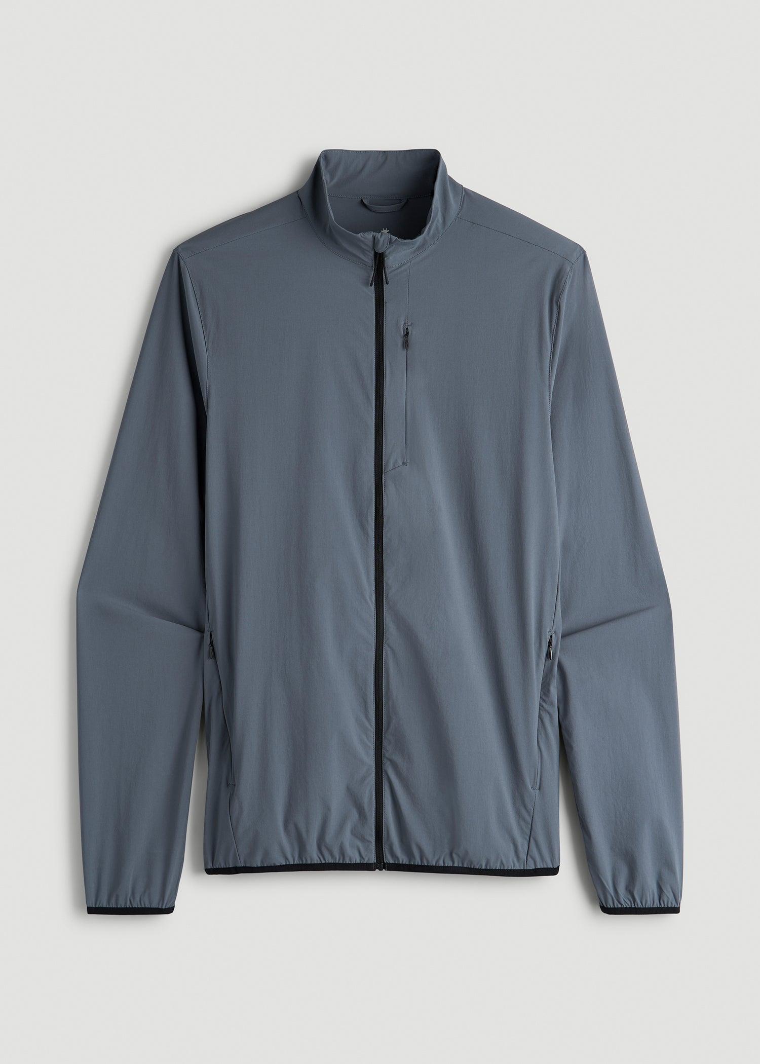 Softshell Jacket for Outdoor Training for Tall Men in Smoky Blue Male Product Image