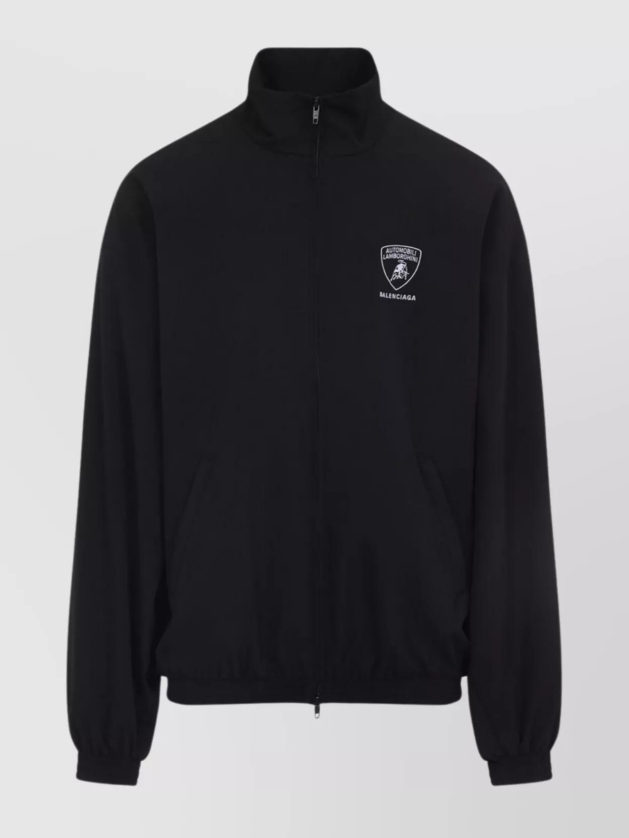BALENCIAGA Gender Inclusive Oversize Cocoon Kick Technical Ripstop Windbreaker In Black Product Image
