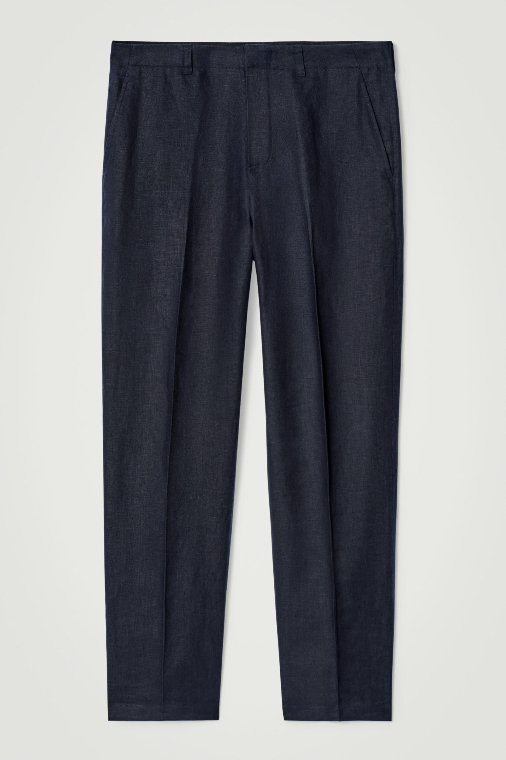 RELAXED LINEN TAPERED PANTS Product Image