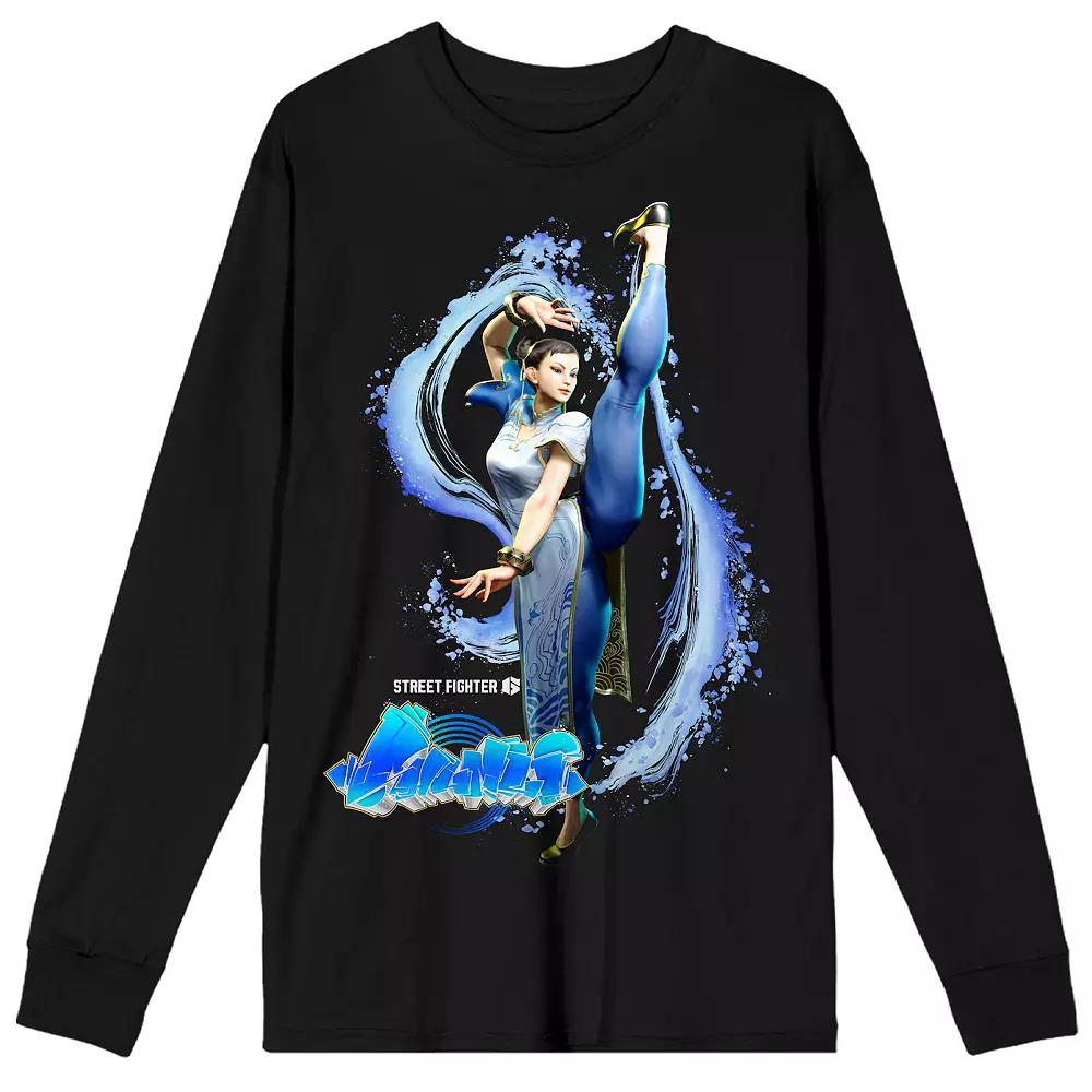 Men's Street Fighter VI Chun Li Long Sleeve Graphic Tee,  Product Image