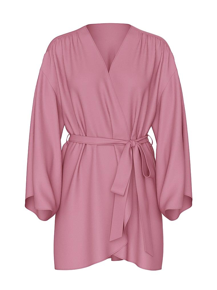 Short Satin Robe Product Image