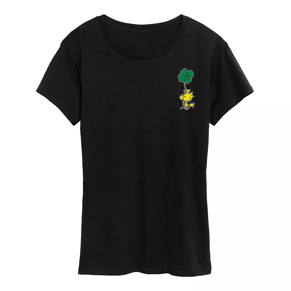 Women's Peanuts Woodstock Clover Graphic Tee,  Product Image
