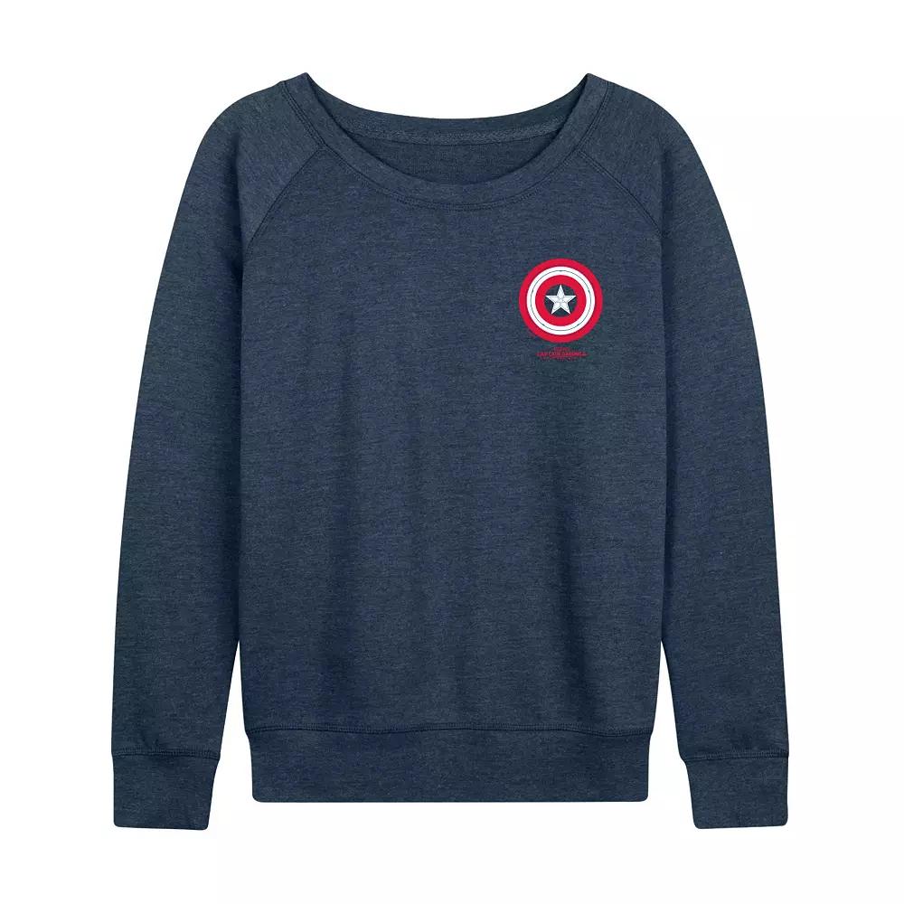 Women's Marvel Captain America: Brave New World Captain America Icon French Terry Long Sleeve Tee,  Product Image
