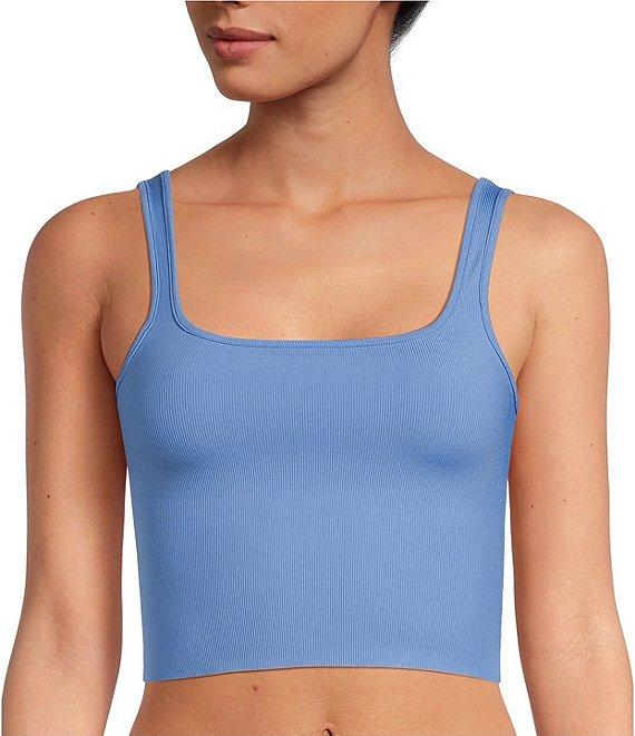 VAN WINKLE & CO. Flat Ribbed Sleeveless Square Neck Cropped Tank Product Image