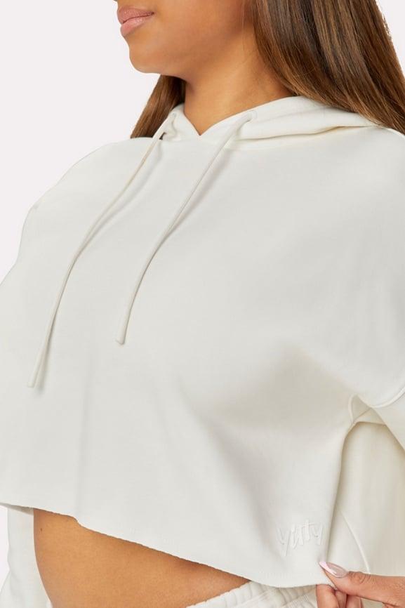 Cozy Fleece Everyday Cropped Hoodie Product Image