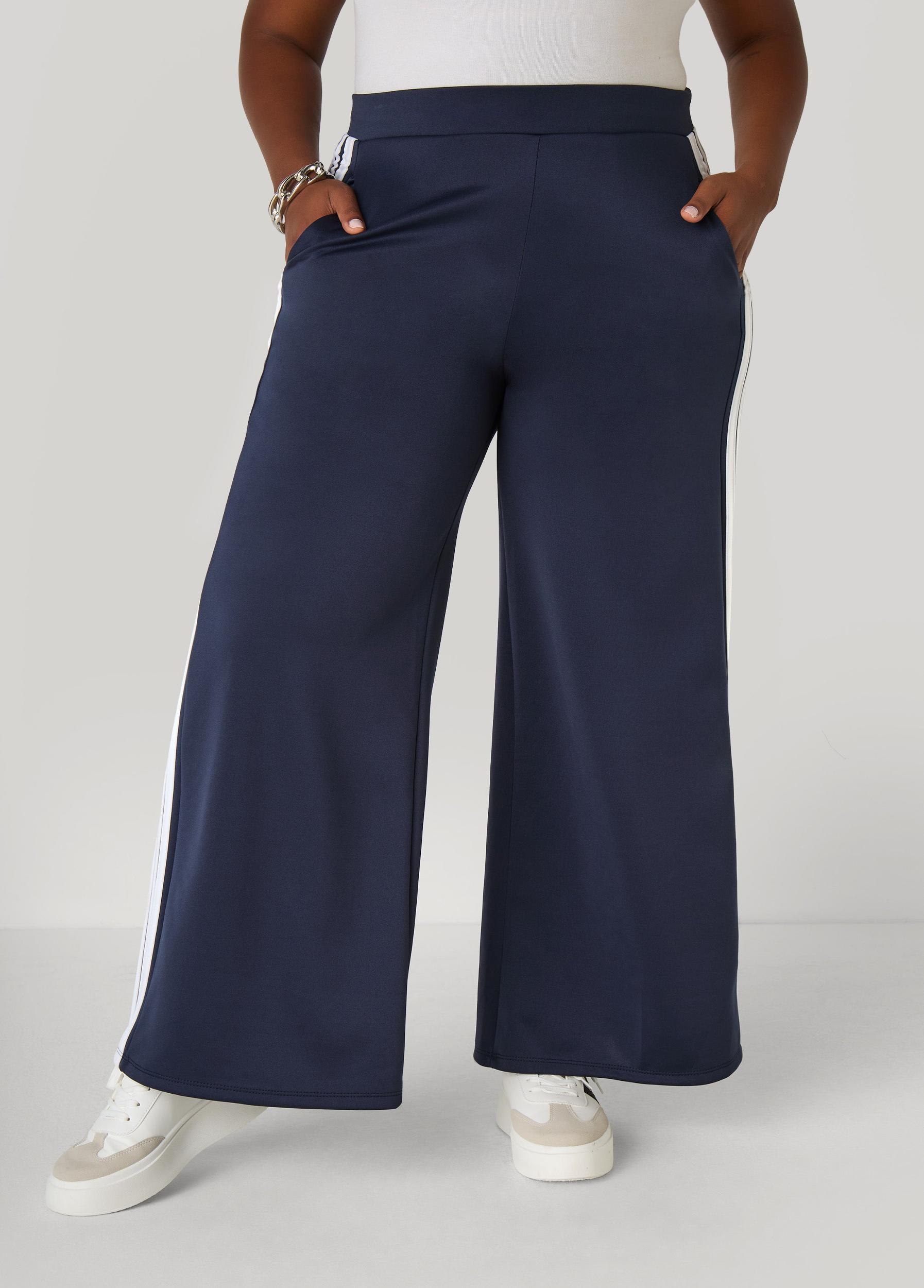 Wide Leg Striped Pants Product Image