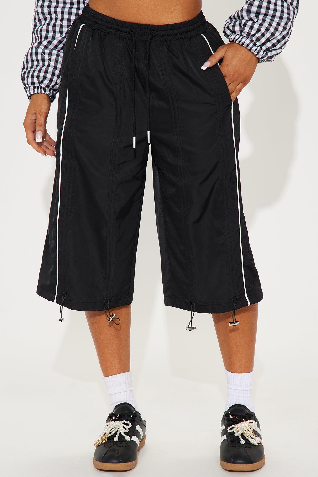 Jade Windbreaker Track Short - Black Product Image
