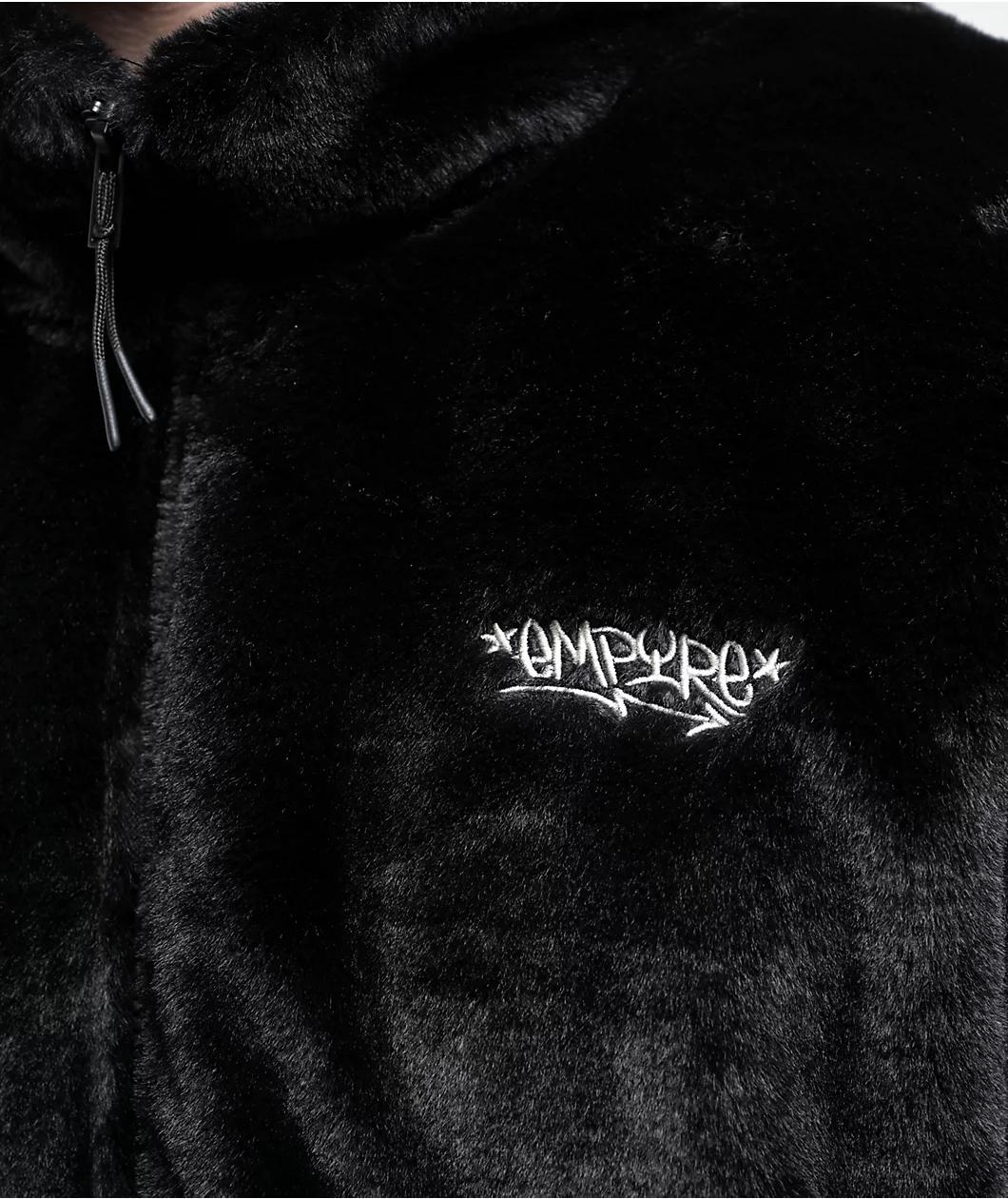 Empyre Talon Black Faux Fur Zip Jacket Product Image