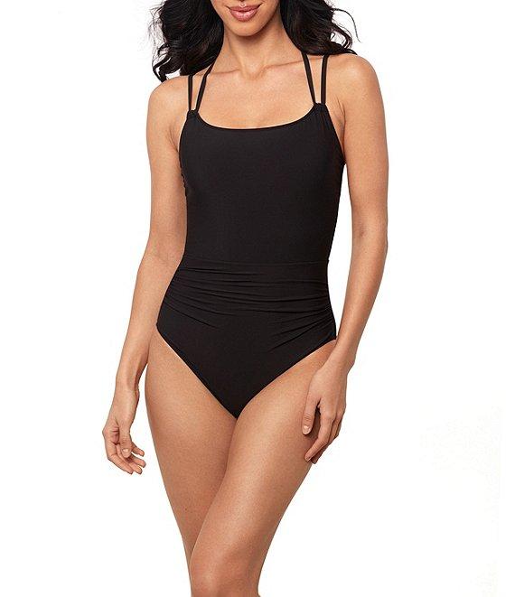 Magicsuit Solid Sigourney Scoop Neck Underwire Strappy Back One Piece Swimsuit Product Image