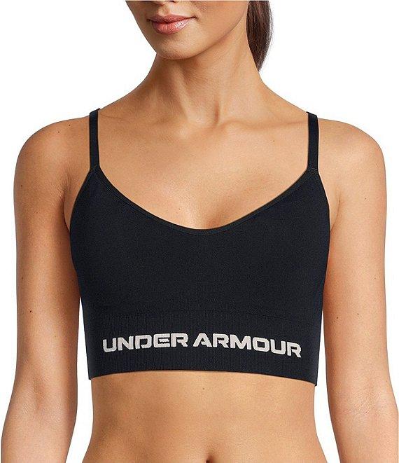 Under Armour Solid 4-Way Stretch Vanish Seamless Scoop Neck Sports Bra Product Image