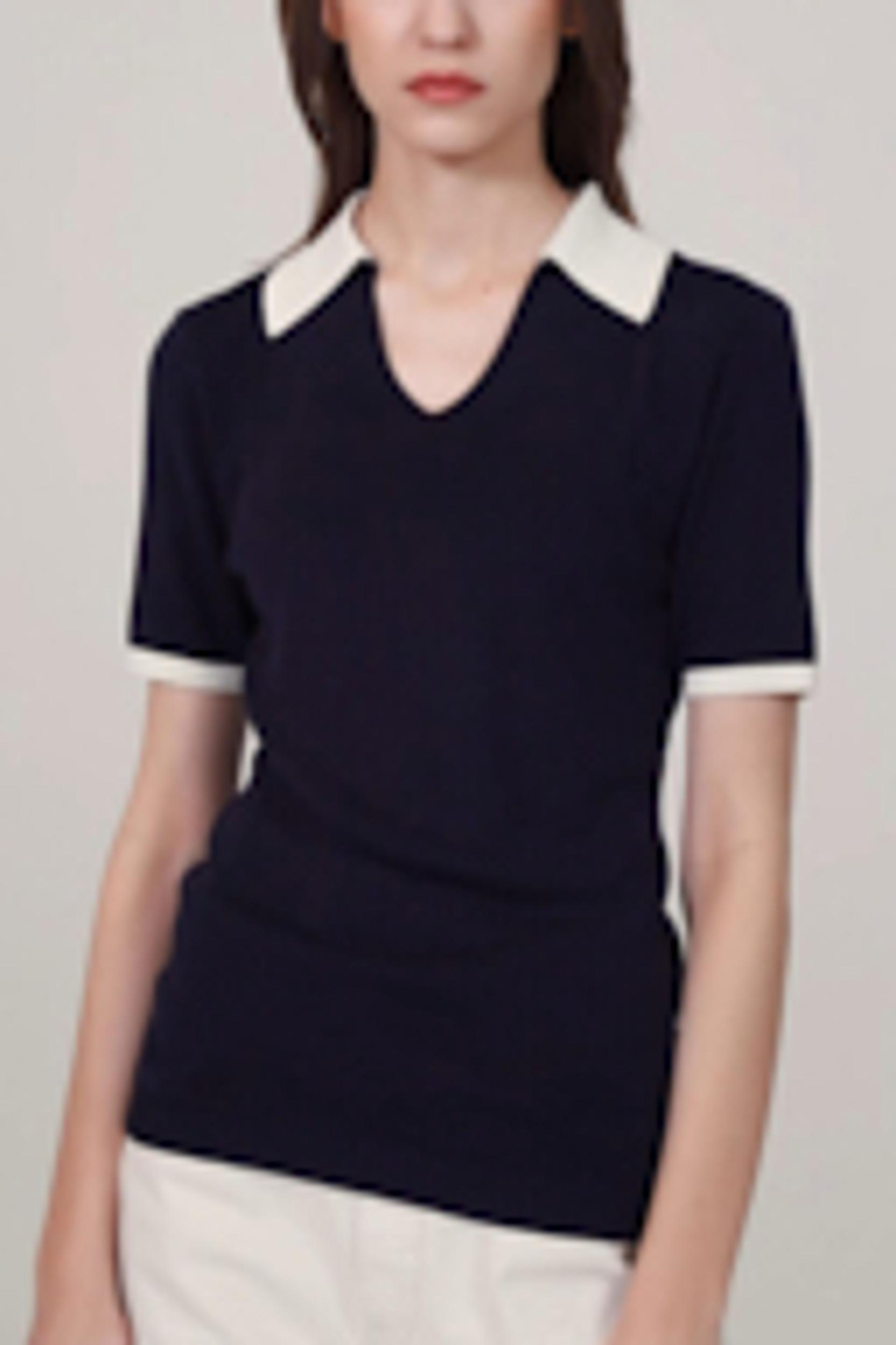 Timeless Mei Silk Knit Polo Product Image