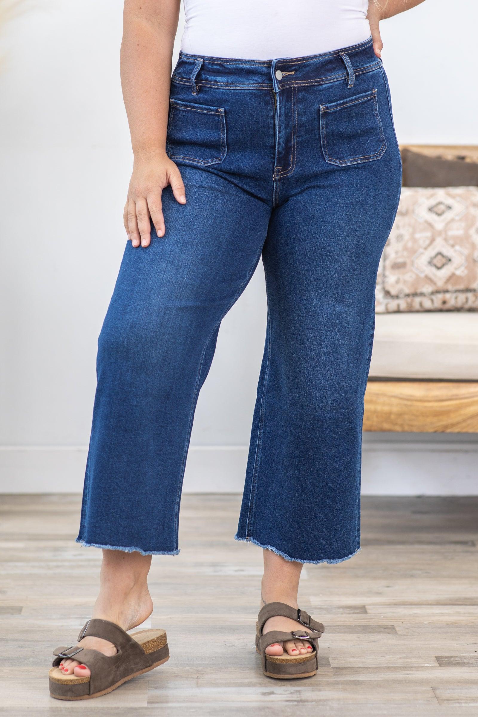 Mica Wide Leg Cropped Jeans Product Image